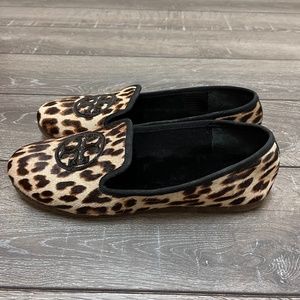 Tory Burch Leopard Print Calf Skin Loafer Women’s Size 11